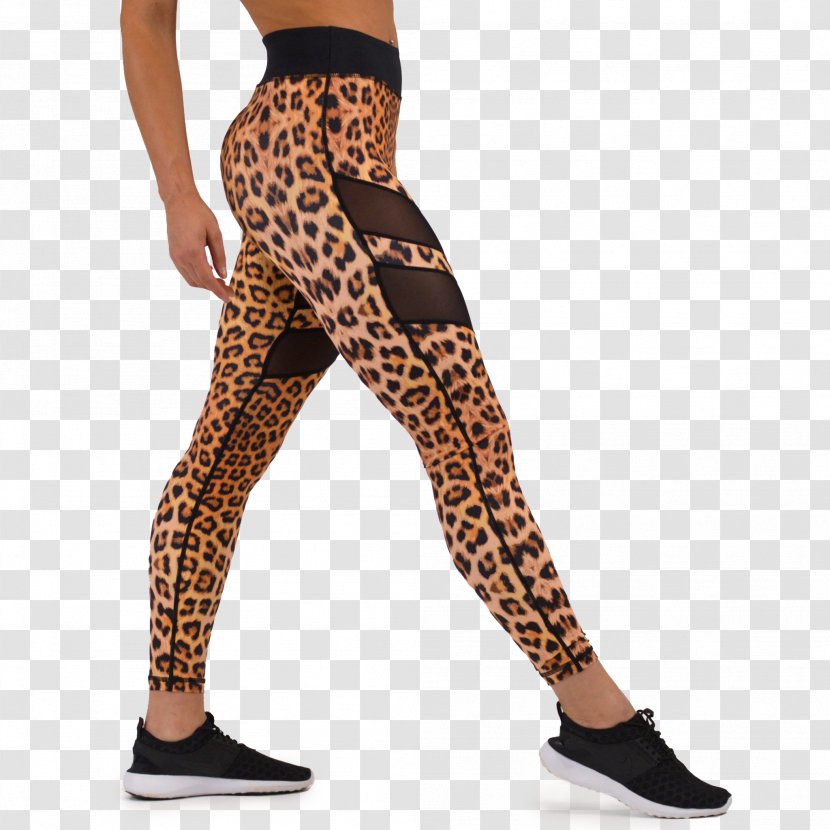 Leggings Leopard Sportswear Yoga Pants Tights - Silhouette Transparent PNG