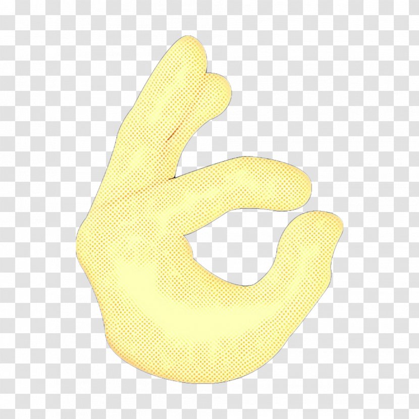 Yellow Hand Finger Personal Protective Equipment Gesture - Pop Art - Fashion Accessory Thumb Transparent PNG