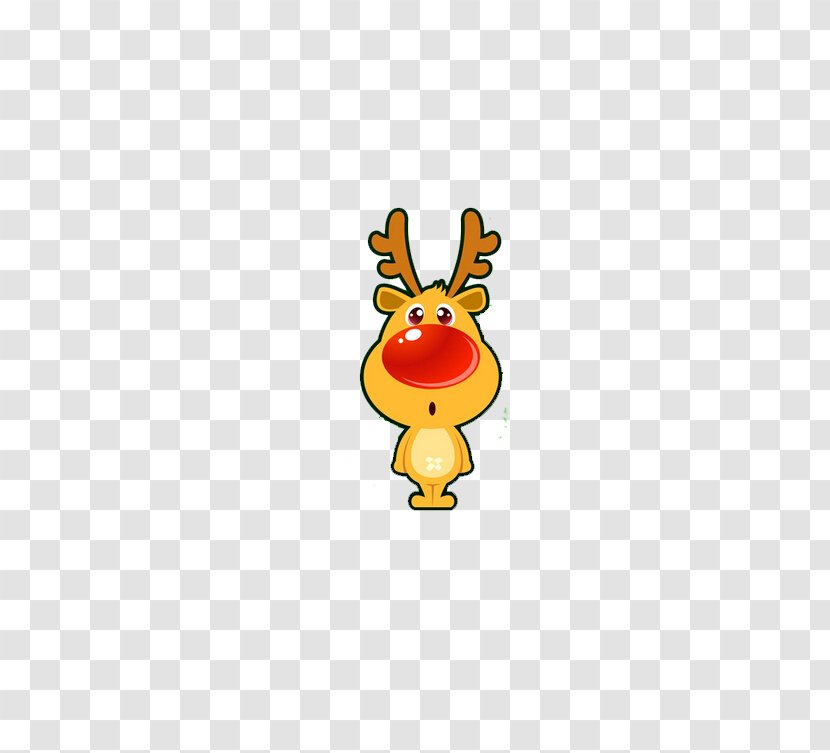 Reindeer Rudolph Christmas Gift - Orange Deer Transparent PNG