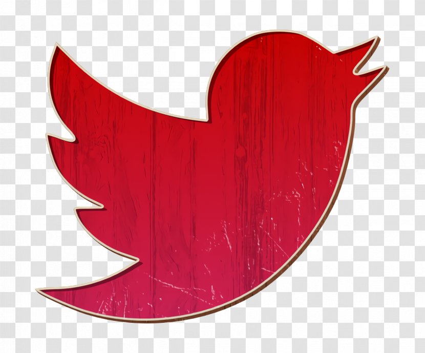 Media Icon Social Twitter - Logo - Carmine Transparent PNG