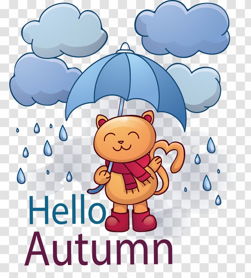 Clip Art - Human Behavior - Puss In Umbrella Transparent PNG