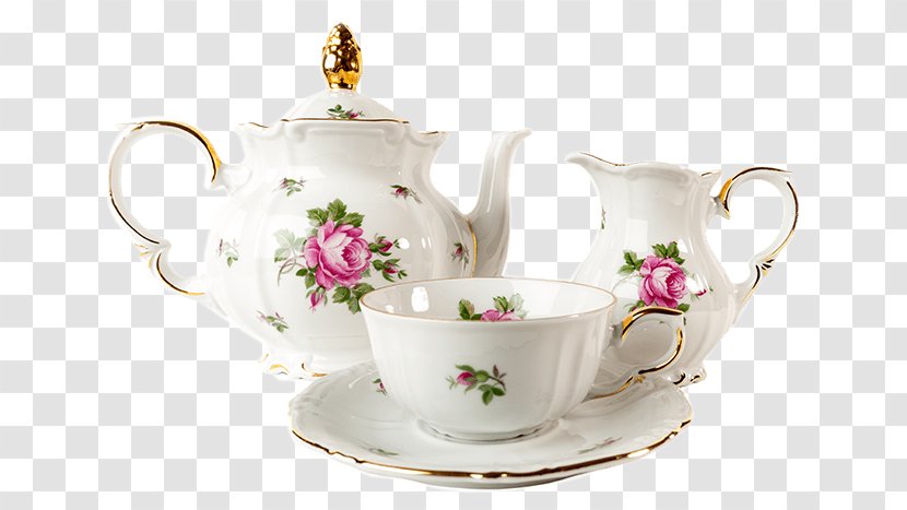 Teapot Coffee Cup Porcelain Teacup - Material - High Tea Set Transparent PNG