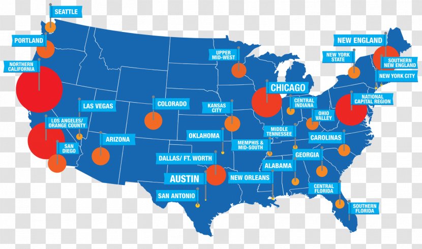 California New York Washington U.S. State - World - Heat Map Transparent PNG