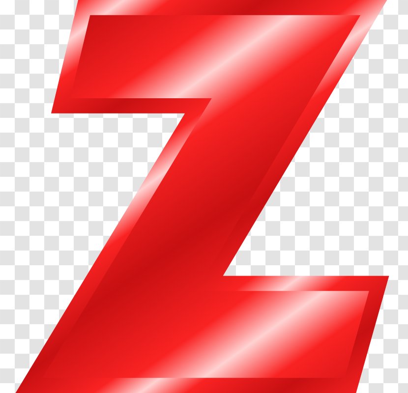Letter Alphabet Z Clip Art - Red - H Transparent PNG
