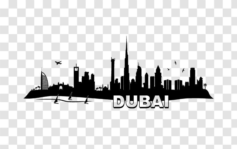 Dubai Skyline Wall Decal Sticker New York City - Tattoo - Arab Ornament Transparent PNG