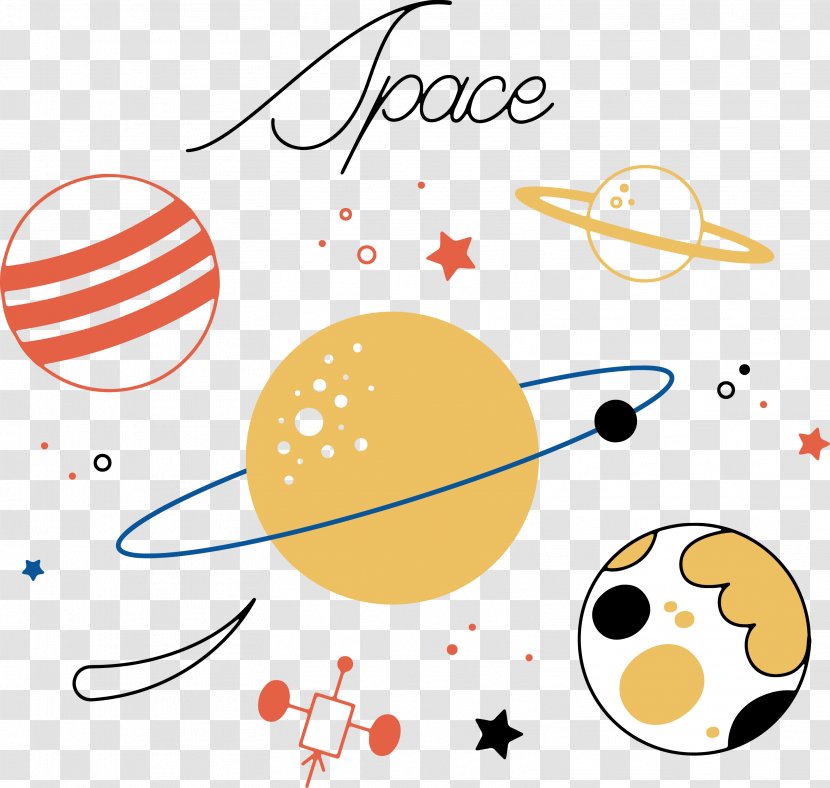 Planet Cartoon Clip Art - Logo - Vector Transparent PNG