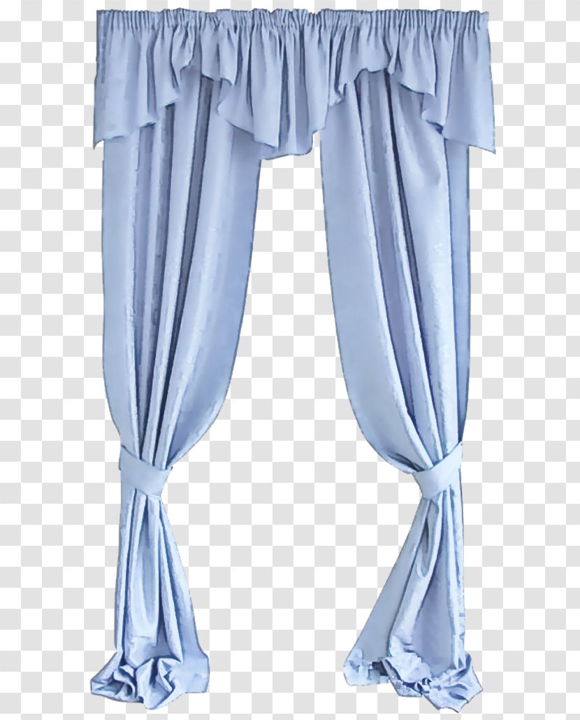Curtain Blue Window Treatment Textile Interior Design - Trousers Transparent PNG