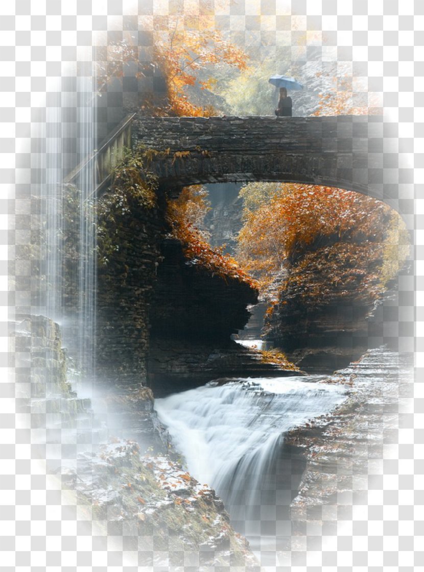 Watkins Glen State Park Finger Lakes Rainbow Falls - Water Feature Transparent PNG