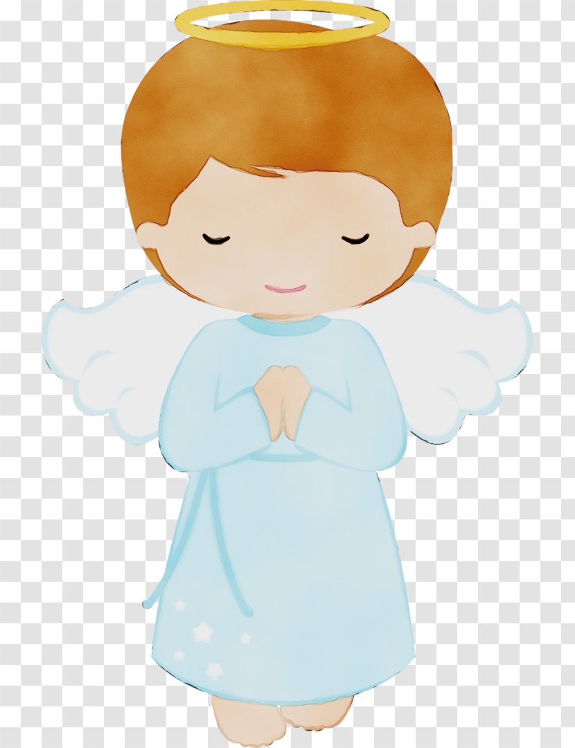 Cartoon Angel Clip Art Fictional Character Smile - Gesture - Child Transparent PNG