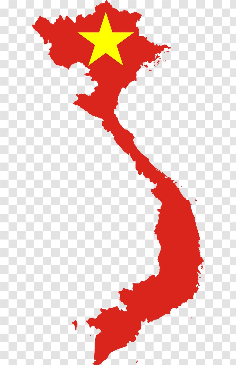 Flag Of Vietnam South Map - Flower - Vector Transparent PNG