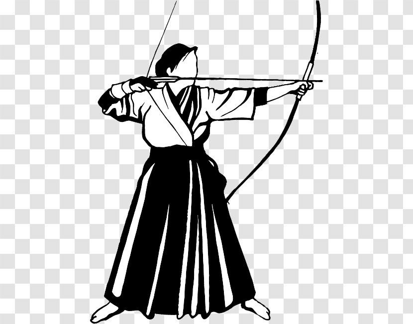 Silhouette Archery Line Art Clip - Bowyer - Costume Transparent PNG