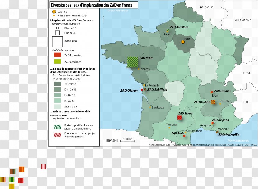 Notre-Dame-des-Landes Aéroport Du Grand Ouest Zone To Defend Geography Sivens Dam - Map Transparent PNG