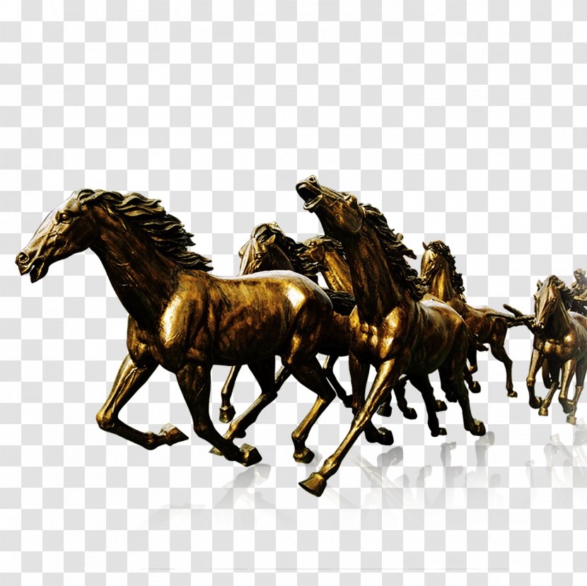 Template Poster Google Images - Horse Like Mammal - Bronze Horses Transparent PNG