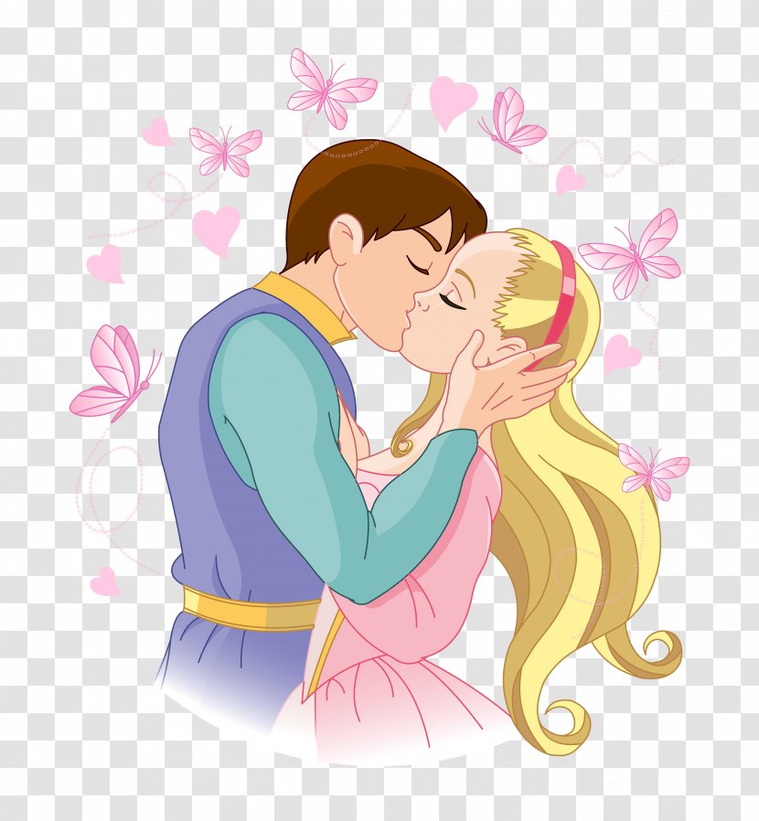 Kiss Cartoon Drawing Clip Art - Prince And Princess Transparent PNG