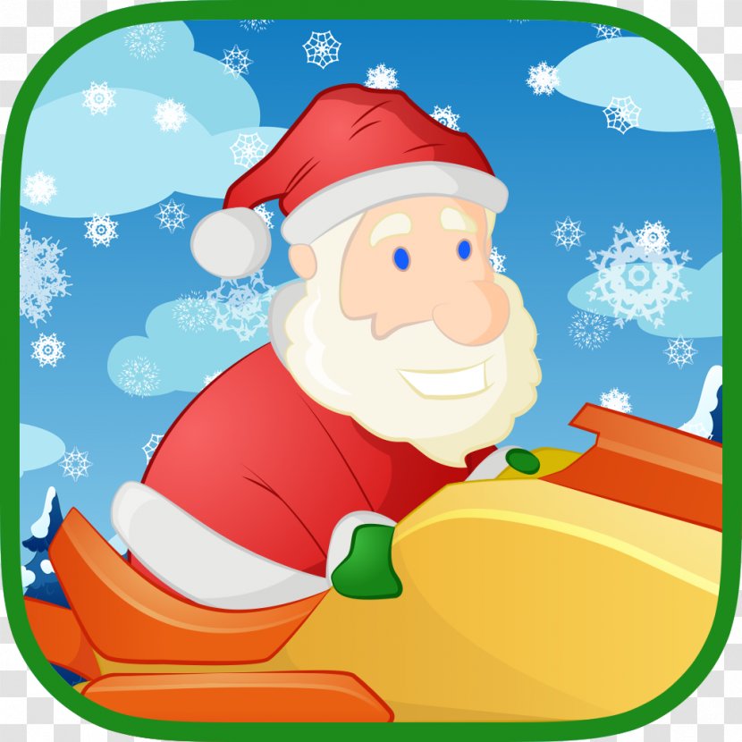 Santa Claus Christmas Cartoon - Fictional Character - Sleigh Transparent PNG