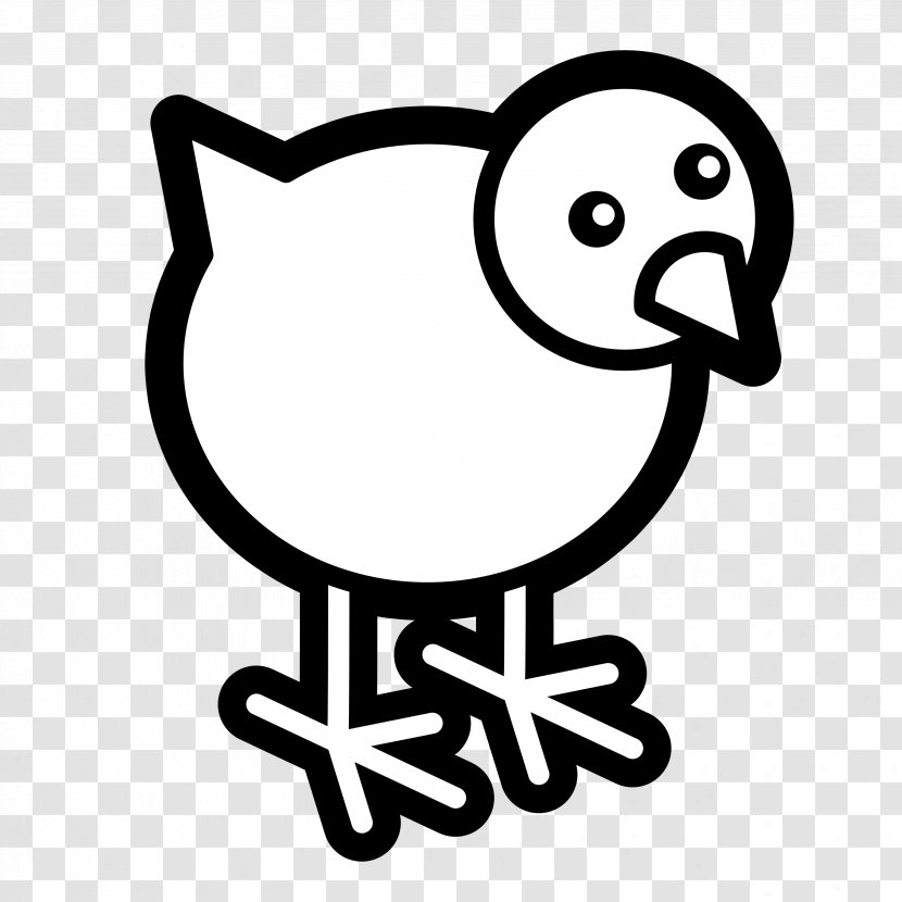Chicken Black And White Clip Art - Line Transparent PNG