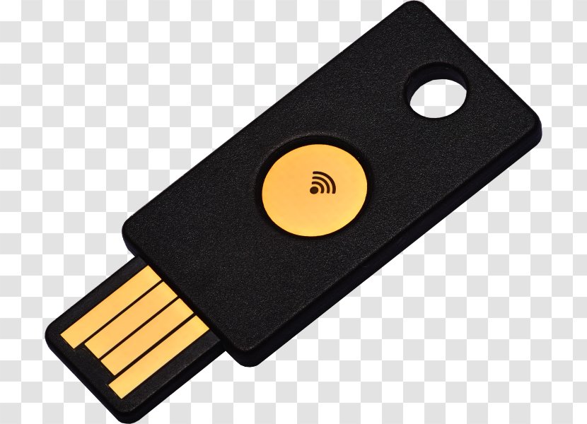 YubiKey Universal 2nd Factor One-time Password Multi-factor Authentication - Usb Flash Drive - USB Transparent PNG