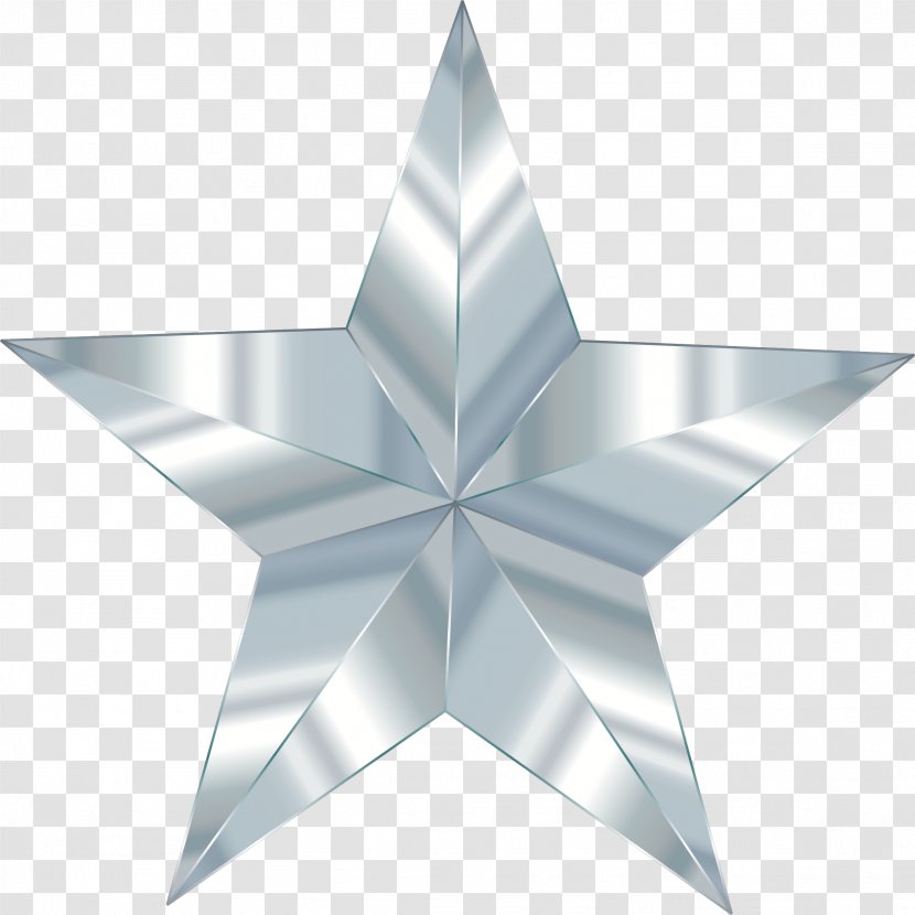 Star Angle Symmetry - Silver Transparent PNG