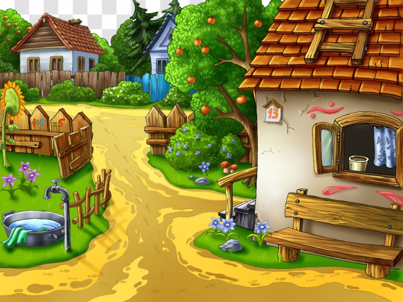 Village Animation Cartoon Desktop Wallpaper - Games - Farm Transparent PNG