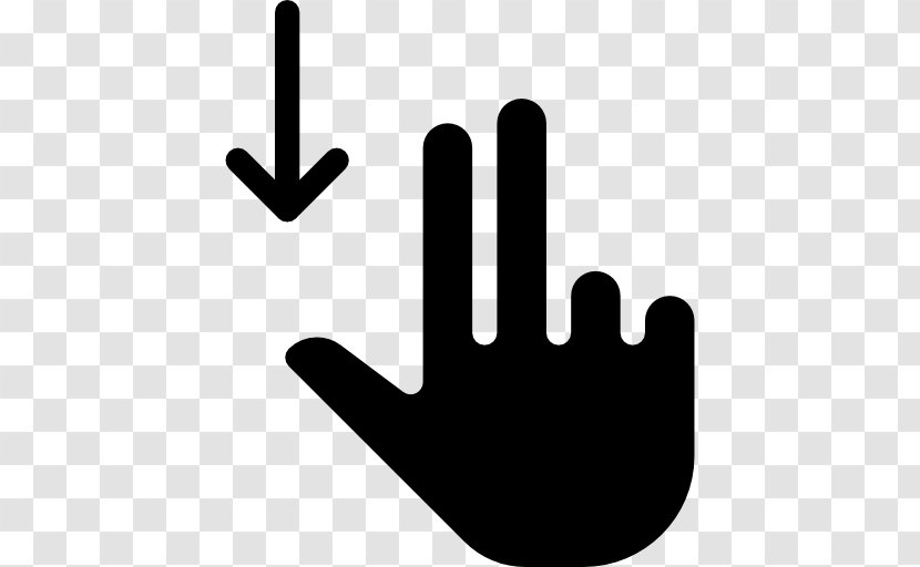 Black And White Finger Hand - Gesture Transparent PNG