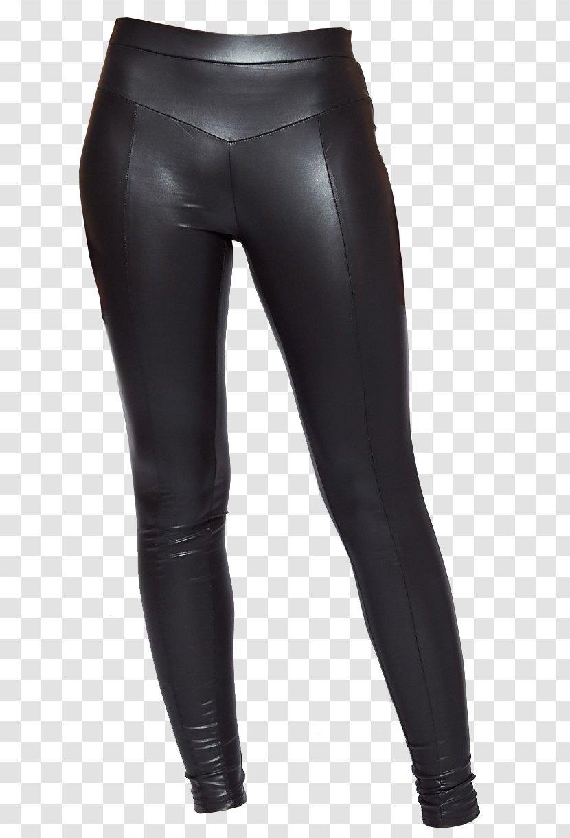 Leggings Amazon.com Pants Tights Clothing - Frame - Leather Transparent PNG
