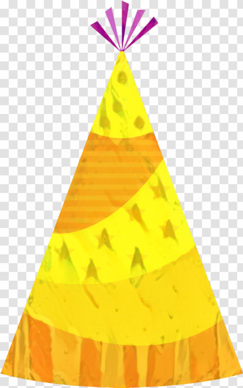 Party Hat Cartoon - Orange Transparent PNG