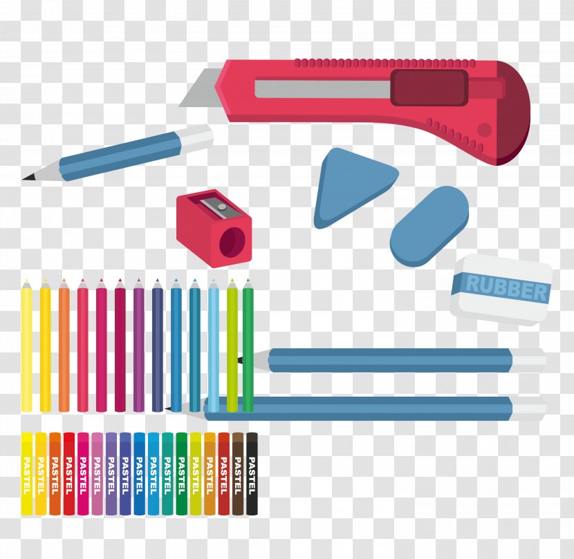 Eraser Graphic Design Pencil - Diagram - School Supplies Transparent PNG