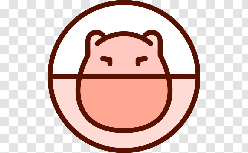 Iconfinder Icon - Face - Pink Hippo Transparent PNG