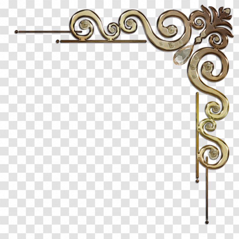 Ornament Rectangle Brass Metal Transparent PNG