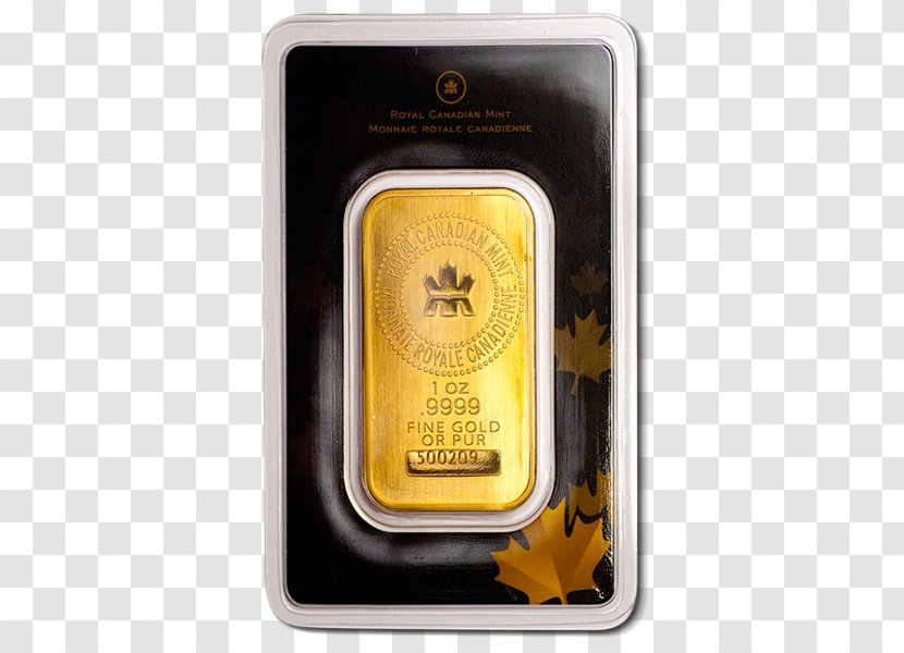 Gold Bar Canada Royal Canadian Mint Maple Leaf Transparent PNG