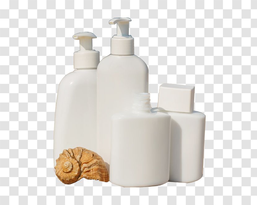 Bottle Download - Cosmetics - White Bottles And Conch Image Transparent PNG