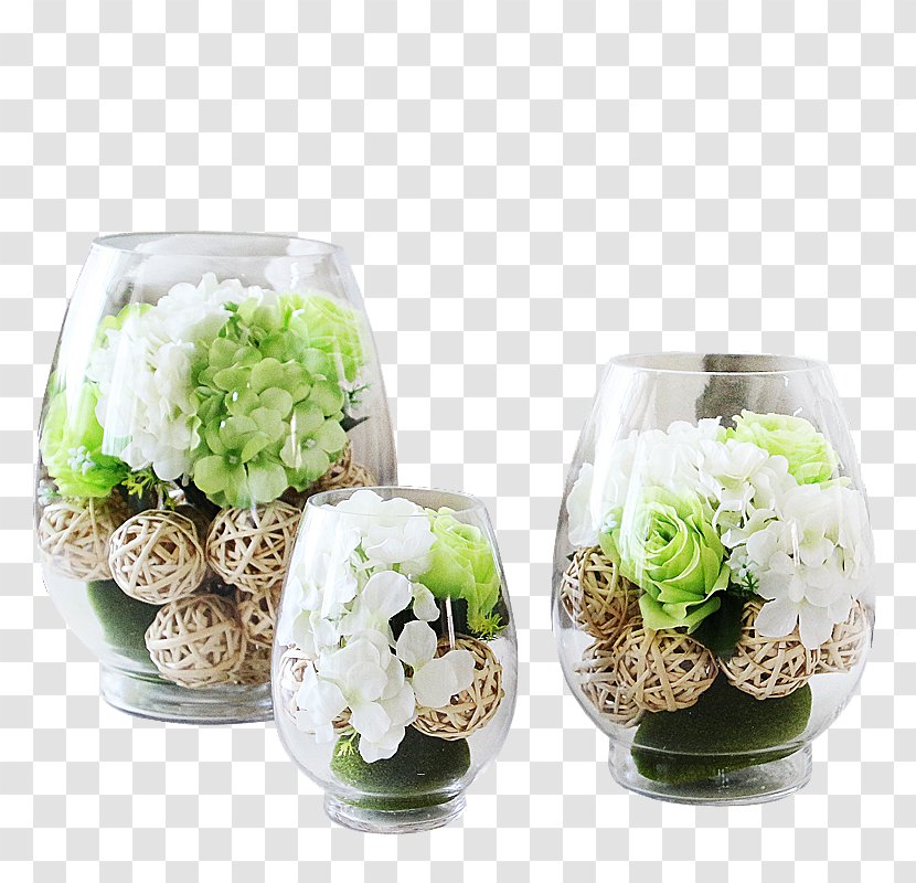 Floral Design Vase Flower Glass - Tableware - Size Personality Material Transparent PNG