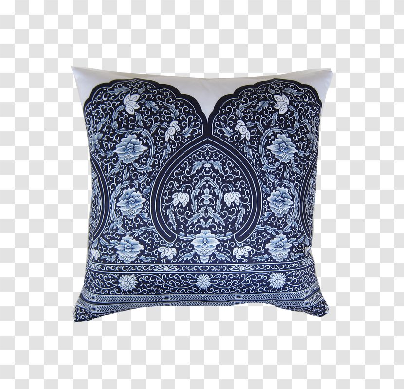 Throw Pillows Cushion Blue Cotton - Curtain - Pillow Transparent PNG