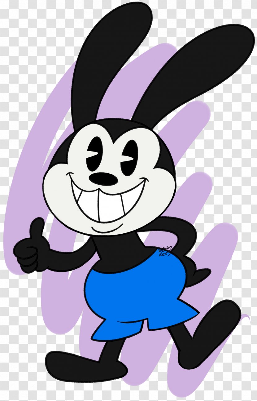 Clip Art Illustration Purple Character Pattern - Oswald The Lucky Rabbit Transparent PNG