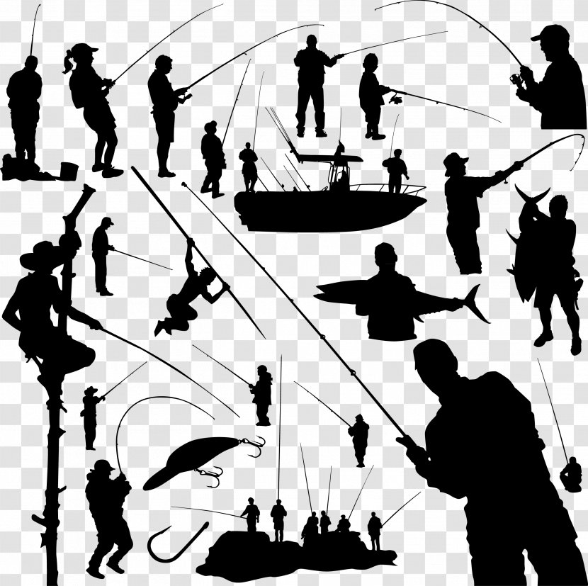 Fishing Rod Fisherman Clip Art - Human Behavior Transparent PNG
