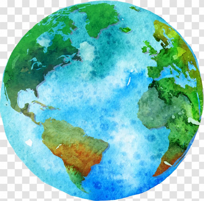 Earth Day United States Globe Craft - World - Vector Hand Painted Transparent PNG