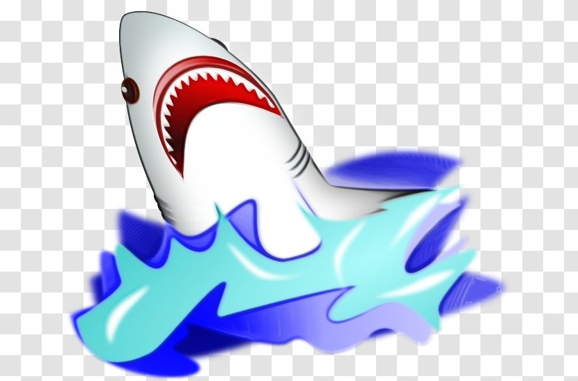 Great White Shark Background - Blue - Athletic Shoe Electric Transparent PNG