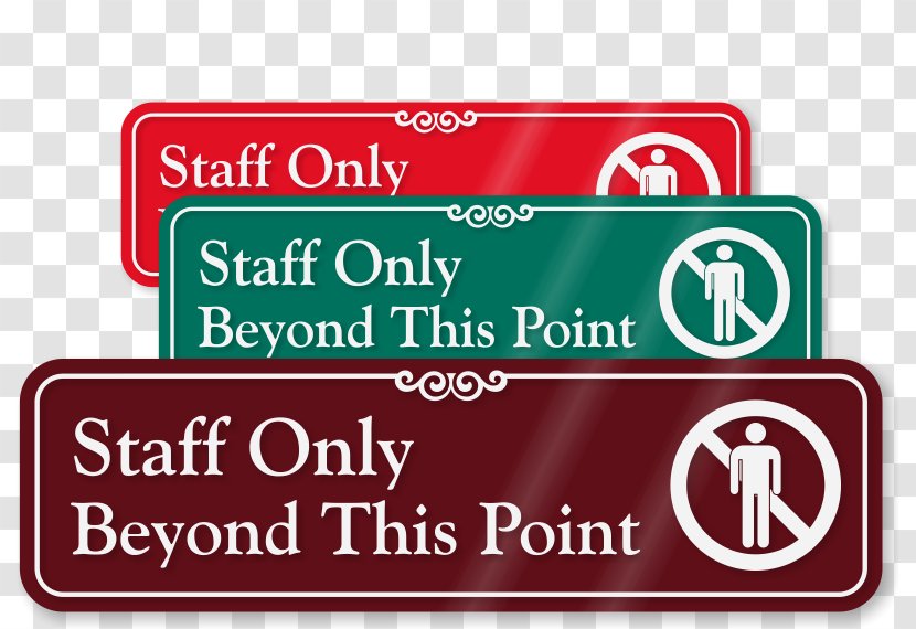 Door Hanger Signage Logo - Brand - Staff Only Transparent PNG