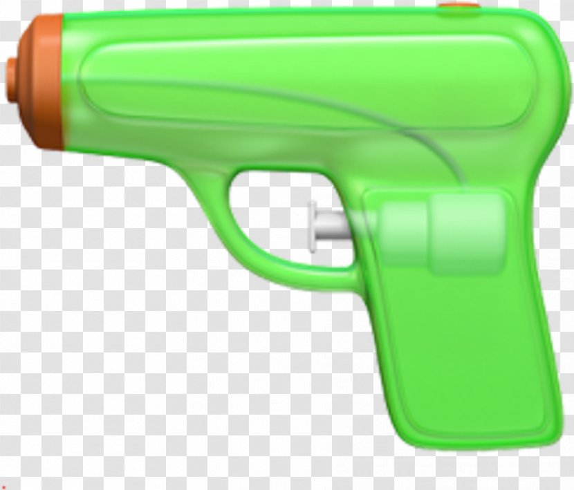 Water Gun Emoji Pistol IOS 10 - Apple - Green Transparent PNG