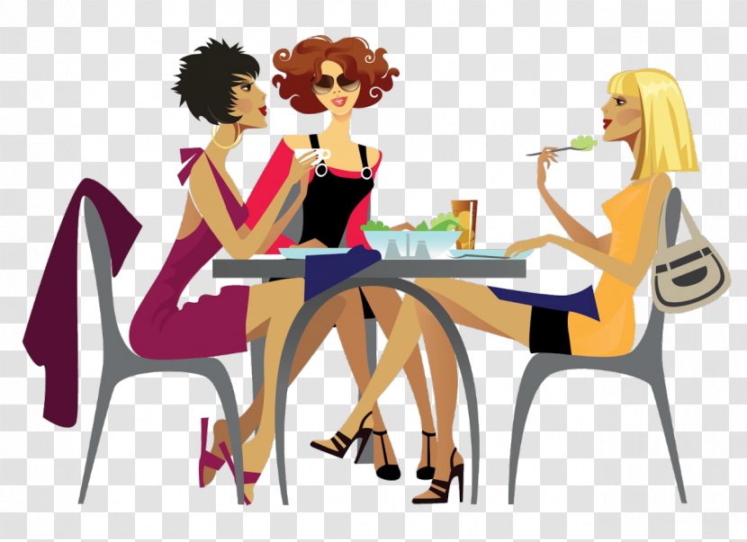 Ladies Who Lunch Woman Lady Restaurant - Silhouette Transparent PNG