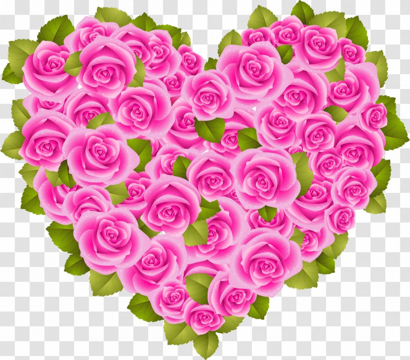 Heart Rose Flower Bouquet - Order - Seamless Transparent PNG