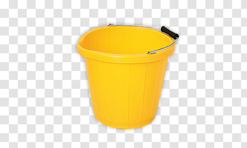 Yellow Plastic Bucket Rubbish Bins & Waste Paper Baskets - Material - Plastering Transparent PNG