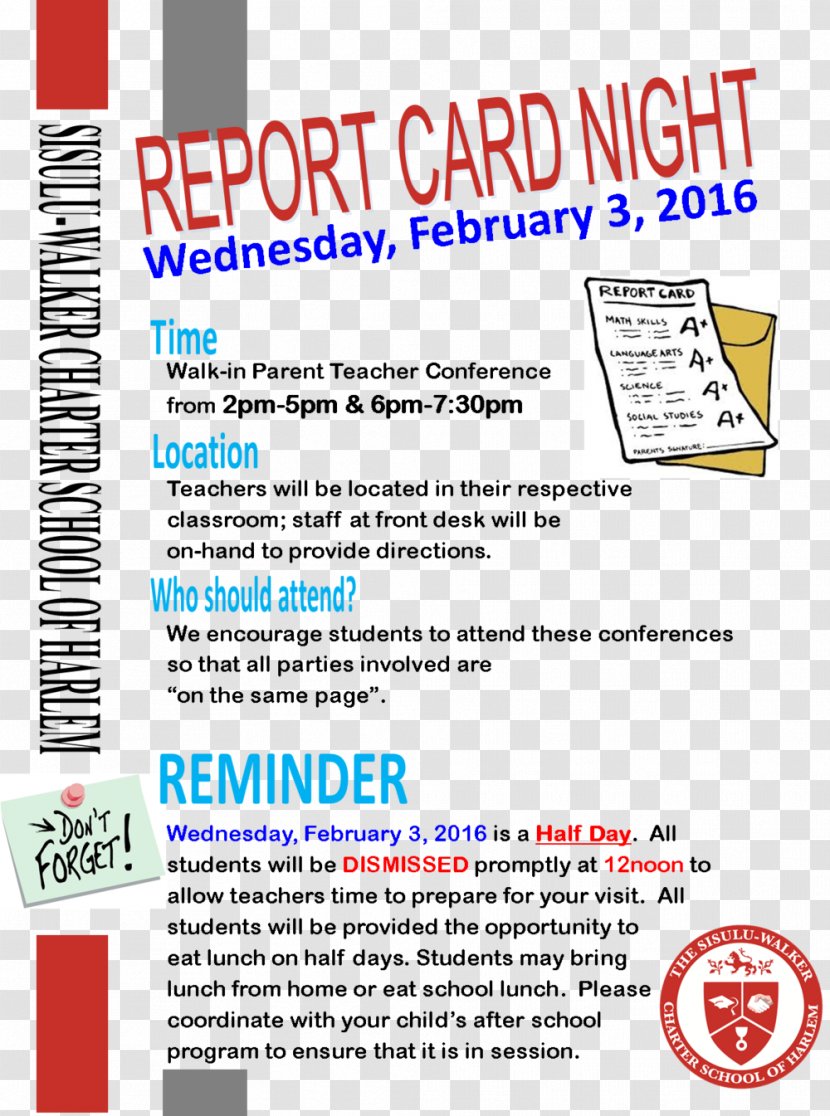 Report Card Parent-teacher Conference School Web Page Transparent PNG