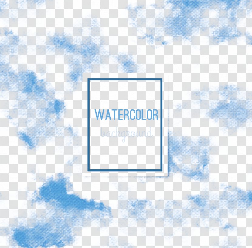 Blue Clouds - Watercolor Painting Transparent PNG
