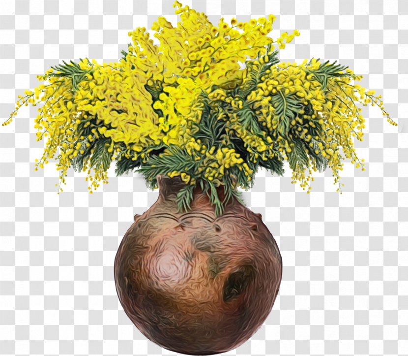 Flower Yellow Plant Vase Tree - Cut Flowers - Flowering Transparent PNG