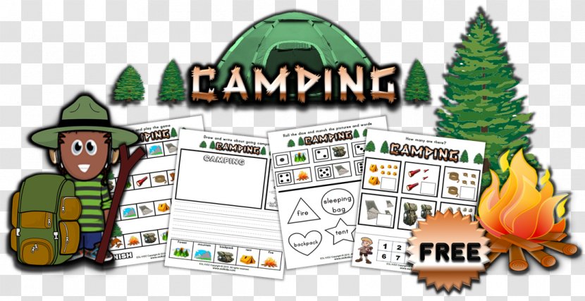 Worksheet Camping Game Illustration Campsite - Great Outdoors Cartoon Dvd Transparent PNG