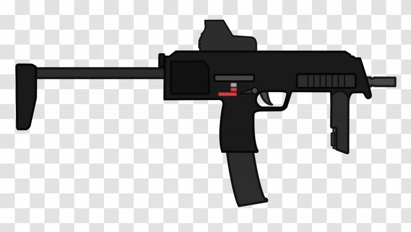 Heckler & Koch MP7 Personal Defense Weapon Firearm - Silhouette Transparent PNG