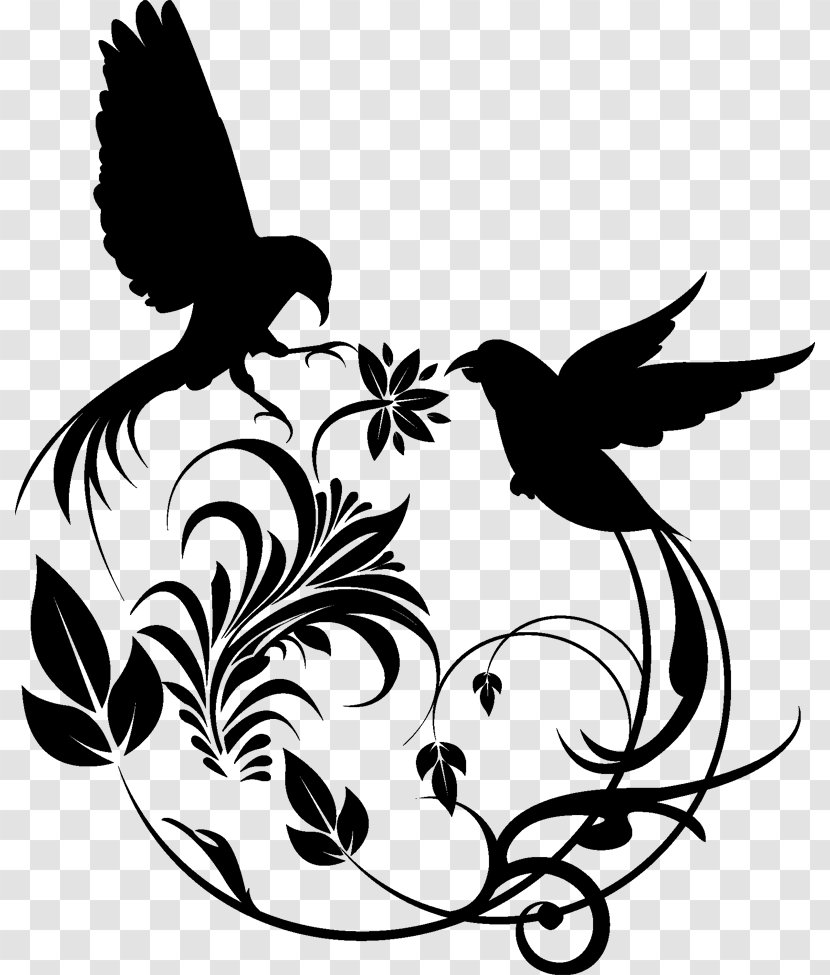Hummingbird Floral Design - Decorative Arts - Swirl Artwork Transparent PNG