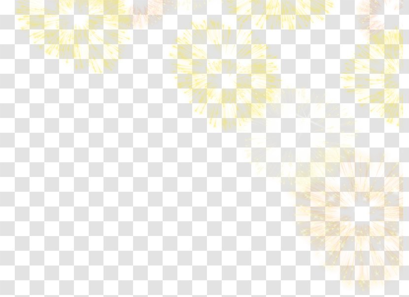 Symmetry Yellow Angle Pattern - Fireworks Transparent PNG
