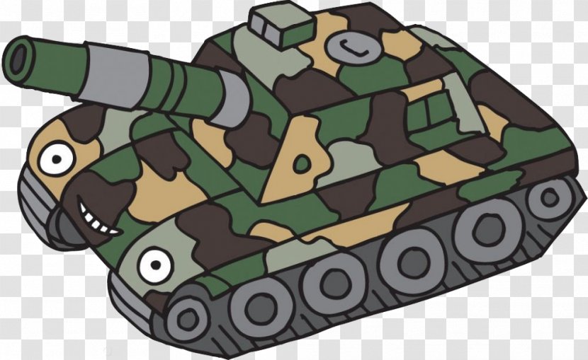 Tank Cartoon Military Illustration - Camouflage Transparent PNG